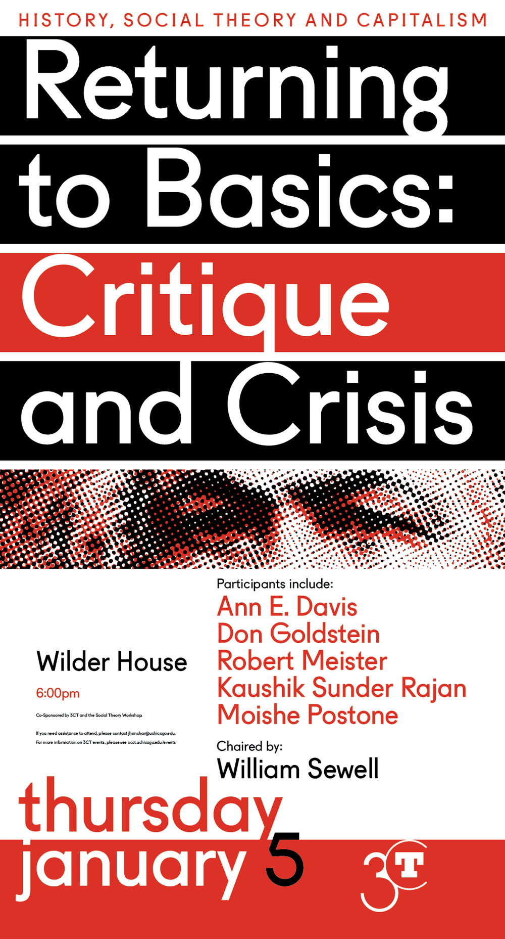 Poster for January 2017 Returning to Basics: Critique and Crisis discussion