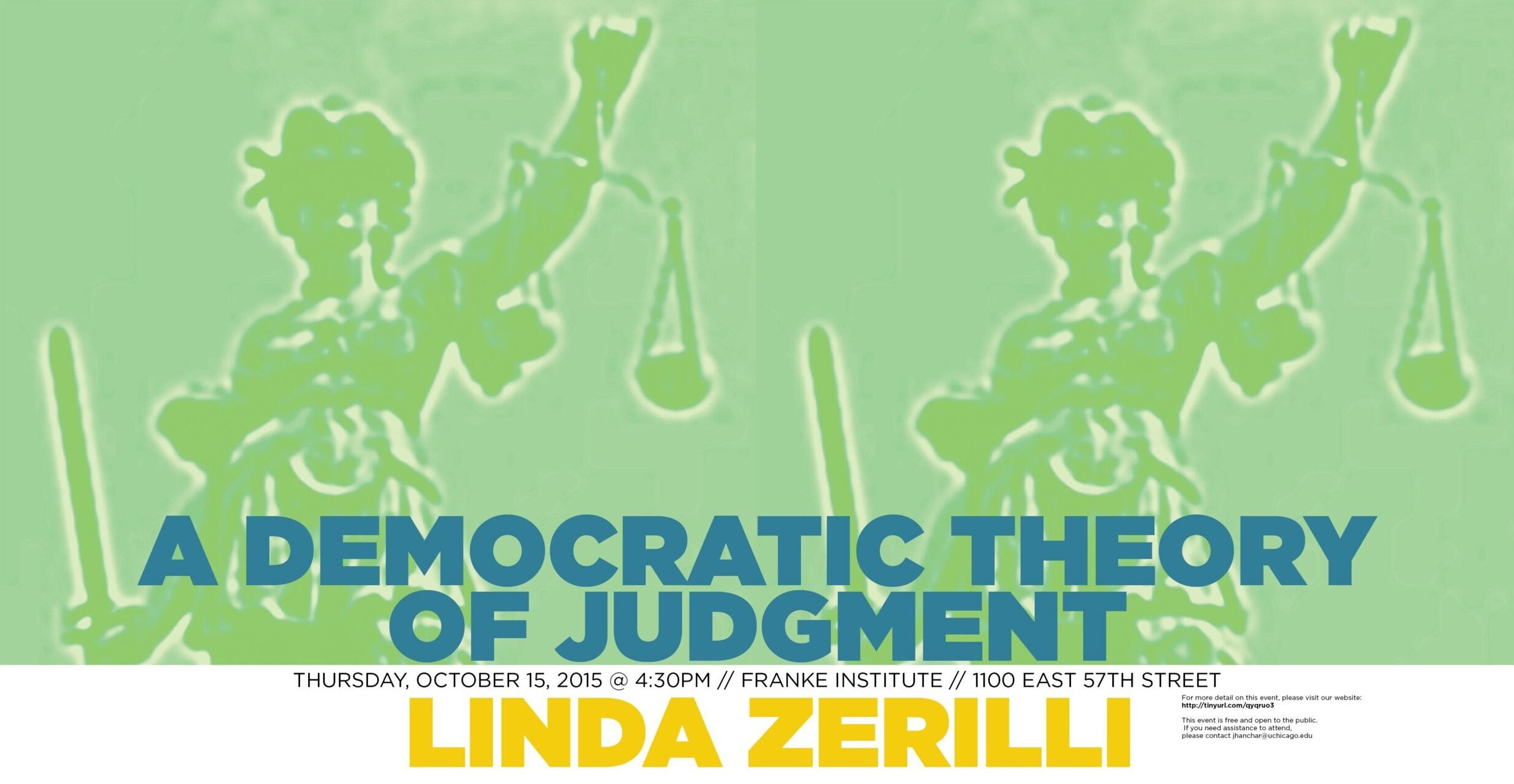 Linda Zerilli Democratic Theory of Judgment poster