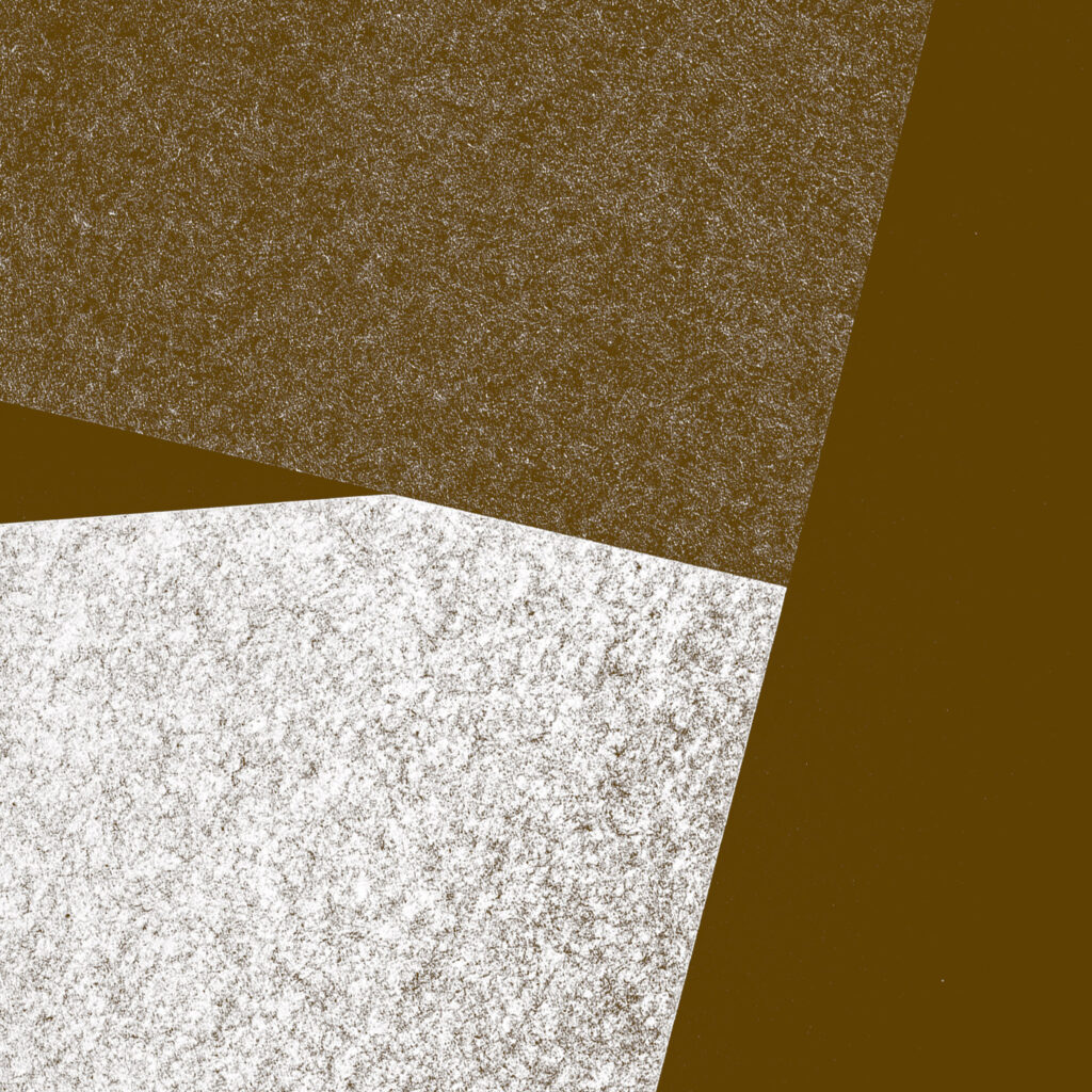 abstract geometric composition of brown and white shapes