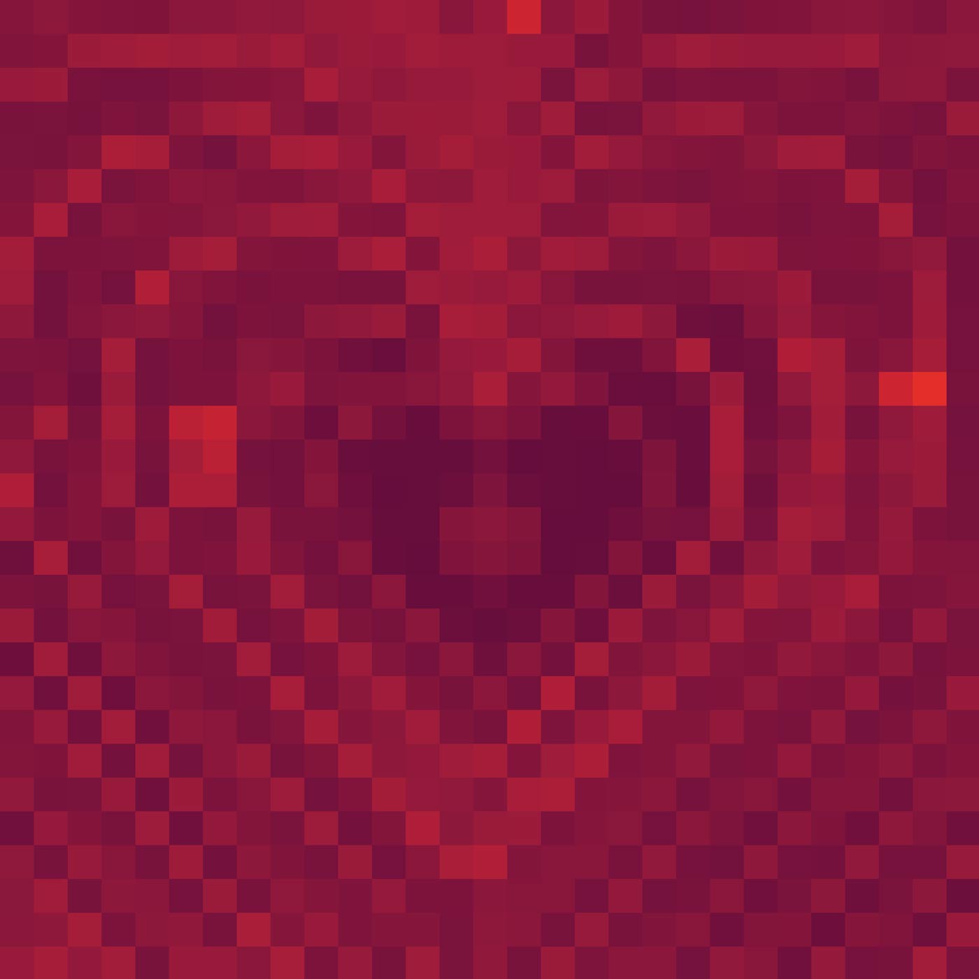 red and pink pixellated heart background