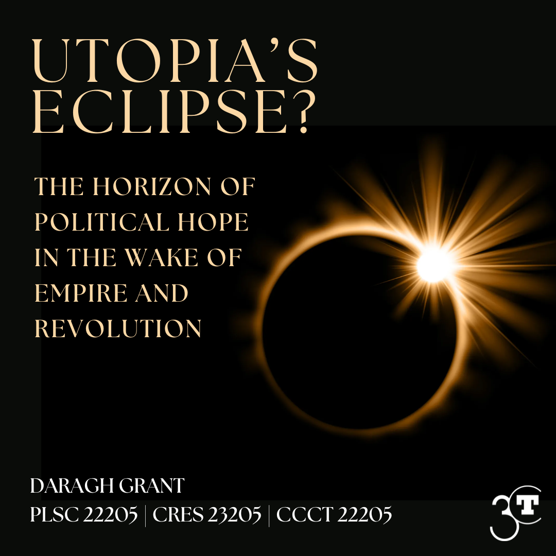 Photo of solar eclipse. Poster for Utopia's Eclipse?